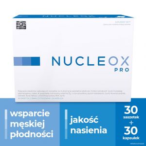 Nucleox Pro zestaw 30 sasz. + 30 kaps. na niepłodność mężczyzn