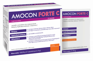 Amocon Forte C (Biotyna, Aminokwasy, Witamina C) 21 saszetek