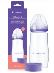 LANSINOH Natural Wave Butelka 330 ml + smoczek z szybkim przepływem F 6 m+