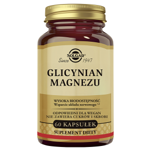 SOLGAR Glicynian Magnezu 60 kapsułek