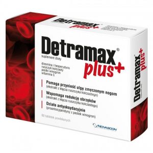 Detramax PLUS, na zmęczone nogi, krążenie, 60 tabletek
