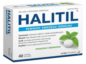 HALITIL, na nieświeży oddech, 40 tabletek do ssania