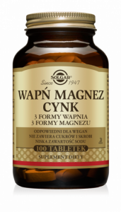 SOLGAR Wapń Magnez+Cynk x 100 tabl.