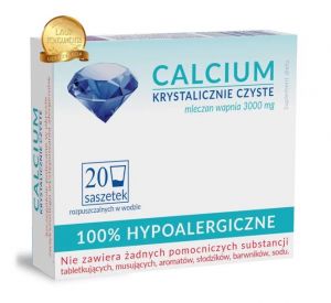 Calcium Krystalicznie Czyste 100% hypoalergiczne, 20 saszetek