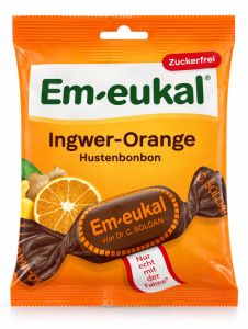 Em-eukal Ingwer-Orange cukierki bez cukru imbir - pomarańcza 75 g