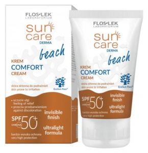 Flos-Lek SUN Care Derma beach Krem do twarzy  i ciała SPF50+ 50ml