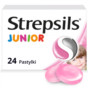 Strepsils Junior truskawka x 24 szt.