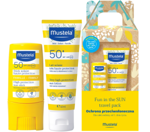 MUSTELA SUN Fun Zestaw TRAVEL Mleczko  40ml + Sztyft przeciwsłoneczny